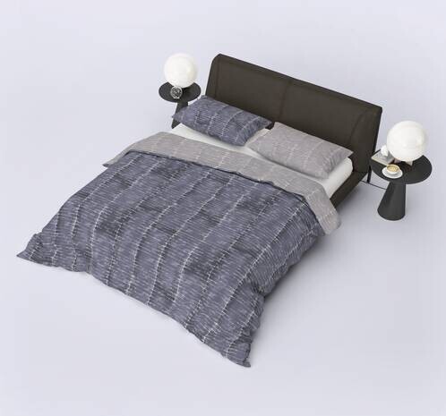 Dekbedovertrek Refined Bedding Karl Blue Grey