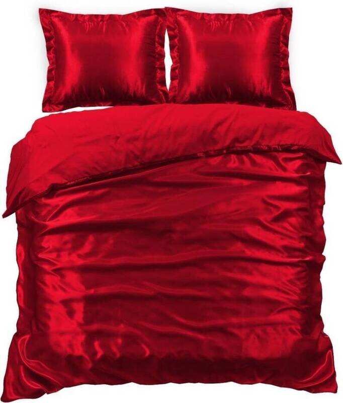 Dekbedovertrek Beauty Silk glanzend satijn rood