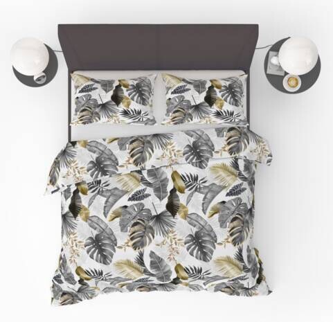 Dekbedovertrek Refined Bedding Jungle style white