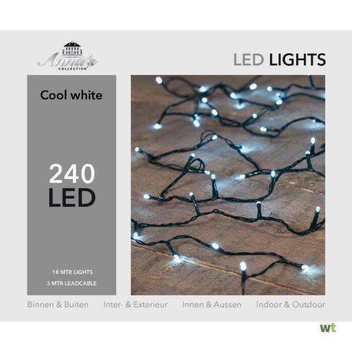 Kerstverlichting 240 LED/18m indoor/outdoor met transformator