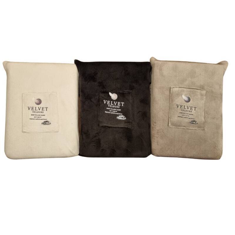 Body pillow kussensloop velvet — wit