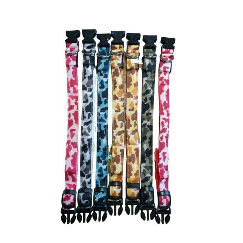 Halsband met Ledlicht - legerprint-diverse maten
