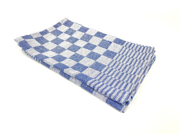 Theedoeken geblokt in de kleuren — Blauw