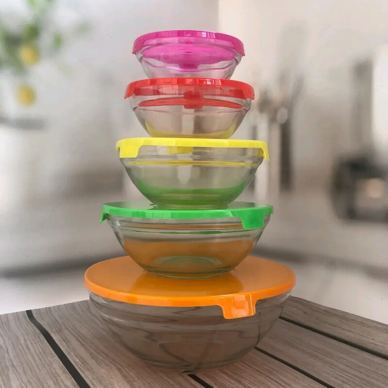 Vershoudschaaltjes Cheffinger CF-10115 5-delig glas