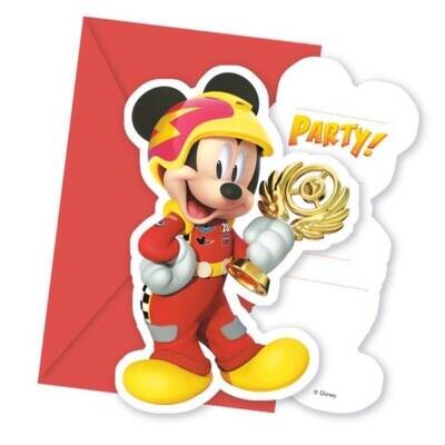 Uitnodigingen Mickey mouse 6-pack