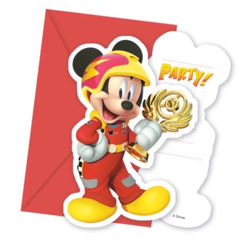 Uitnodigingen Mickey mouse 6-pack