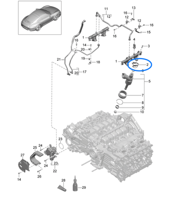 Fixing device Fuel collection pipe high-pressure injector