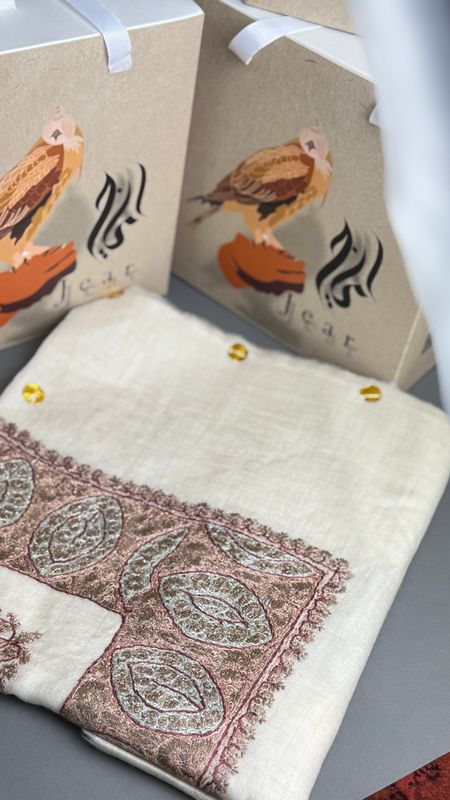 باشمينا صوف طبيعي ١٠٠٪؜شغل يدوي