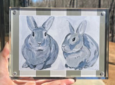 5x7 Bunnies in Acrylic Frames