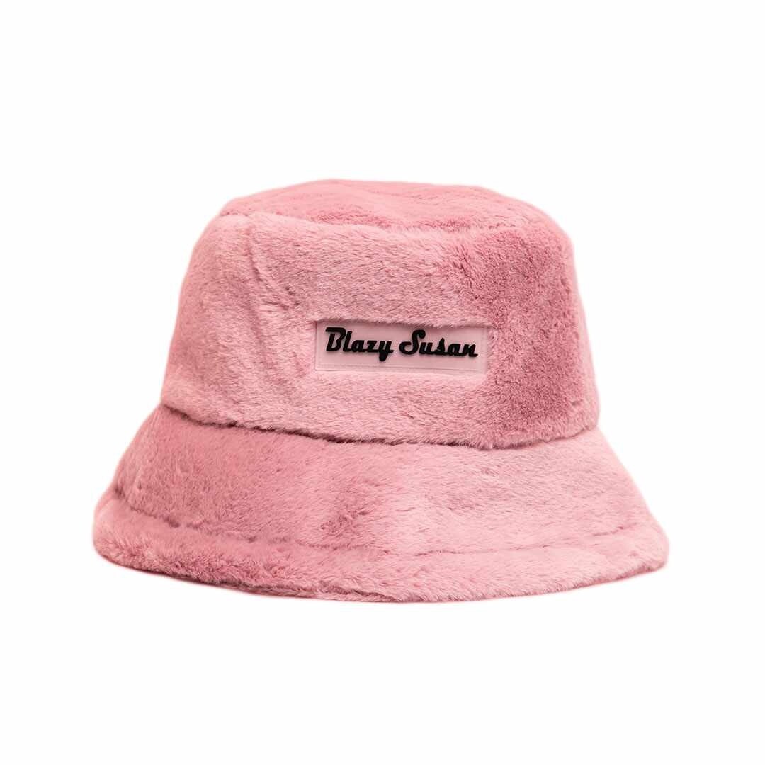 Blazy Susan Fuzzy Bucket Hat, Color: Pink
