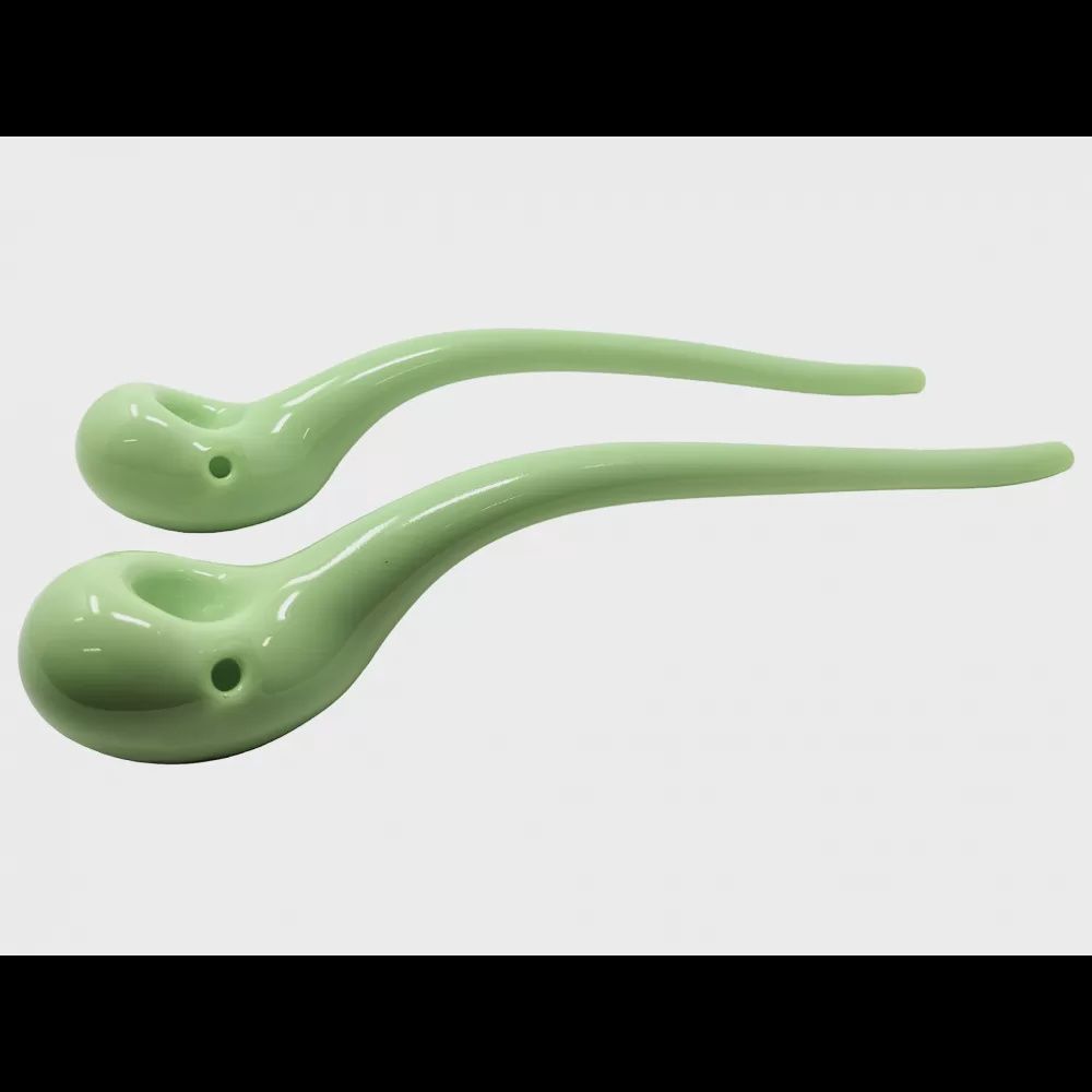 11&quot; Slime Color Tube Sherlock Hand Pipe, Color: Slime Green