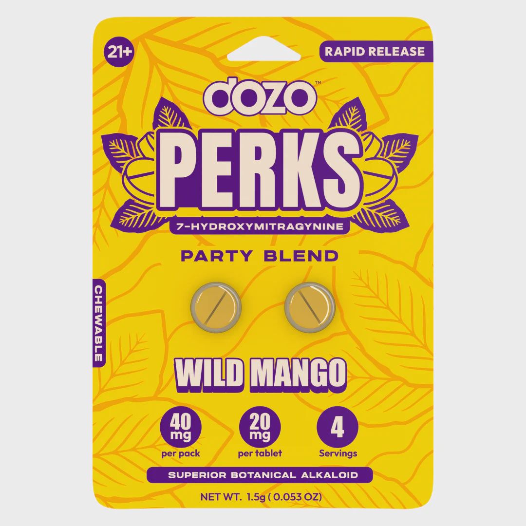 Dozo PERKS 7-HYDROXYMITRAGYNINE 2pk, Flavor: Wild Mango