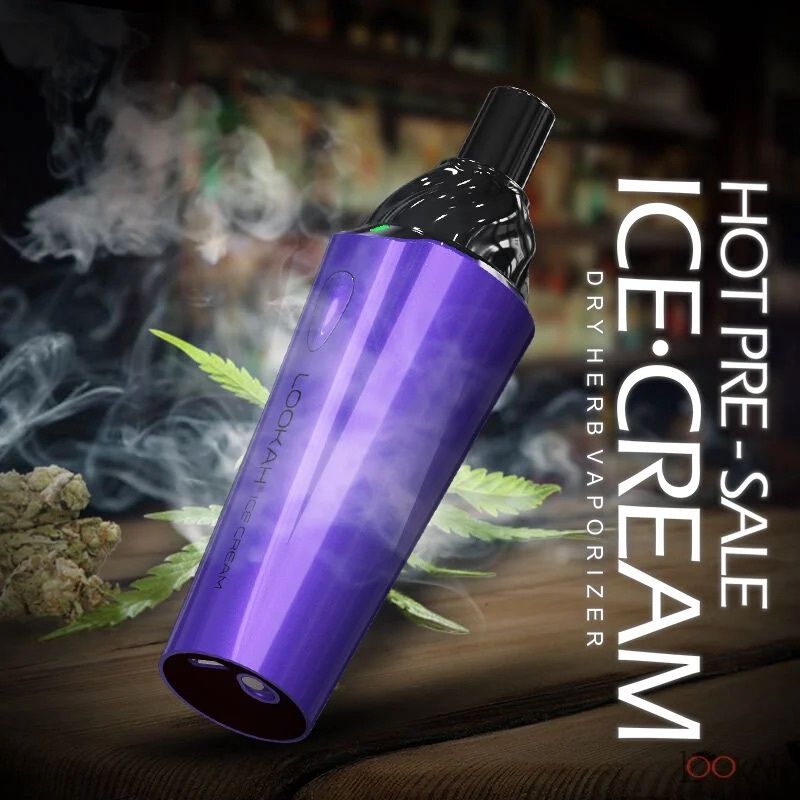 Lookah Ice Cream Dry Herb Vape, Color: Purple