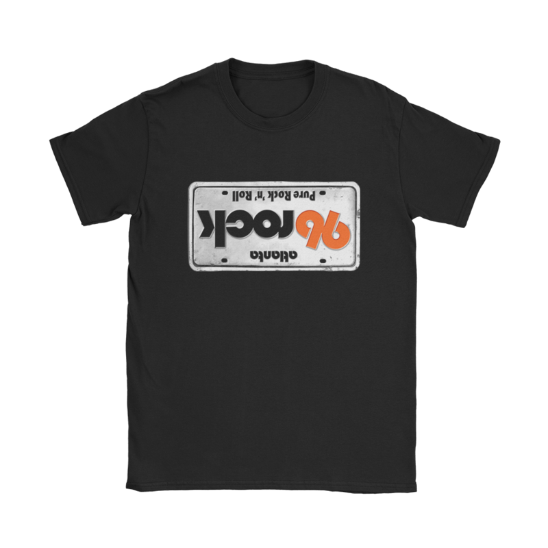 96 Rock Upside Down License Plate T-Shirt