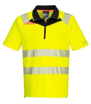 DX4 Hi-Vis Zip Polo Shirt S/S