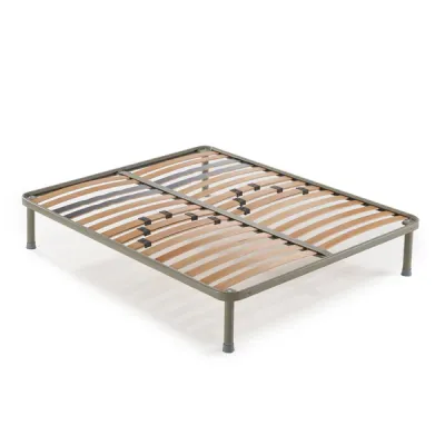 Rete a Doghe 160x190cm - Doppia Campata con Regolatori di Rigidità (piedi compresi) RETE A DOGHE DORELAN REGULAR R4 NERA