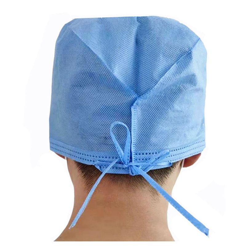 Disposable Surgeon Cap with fixed ties at the back