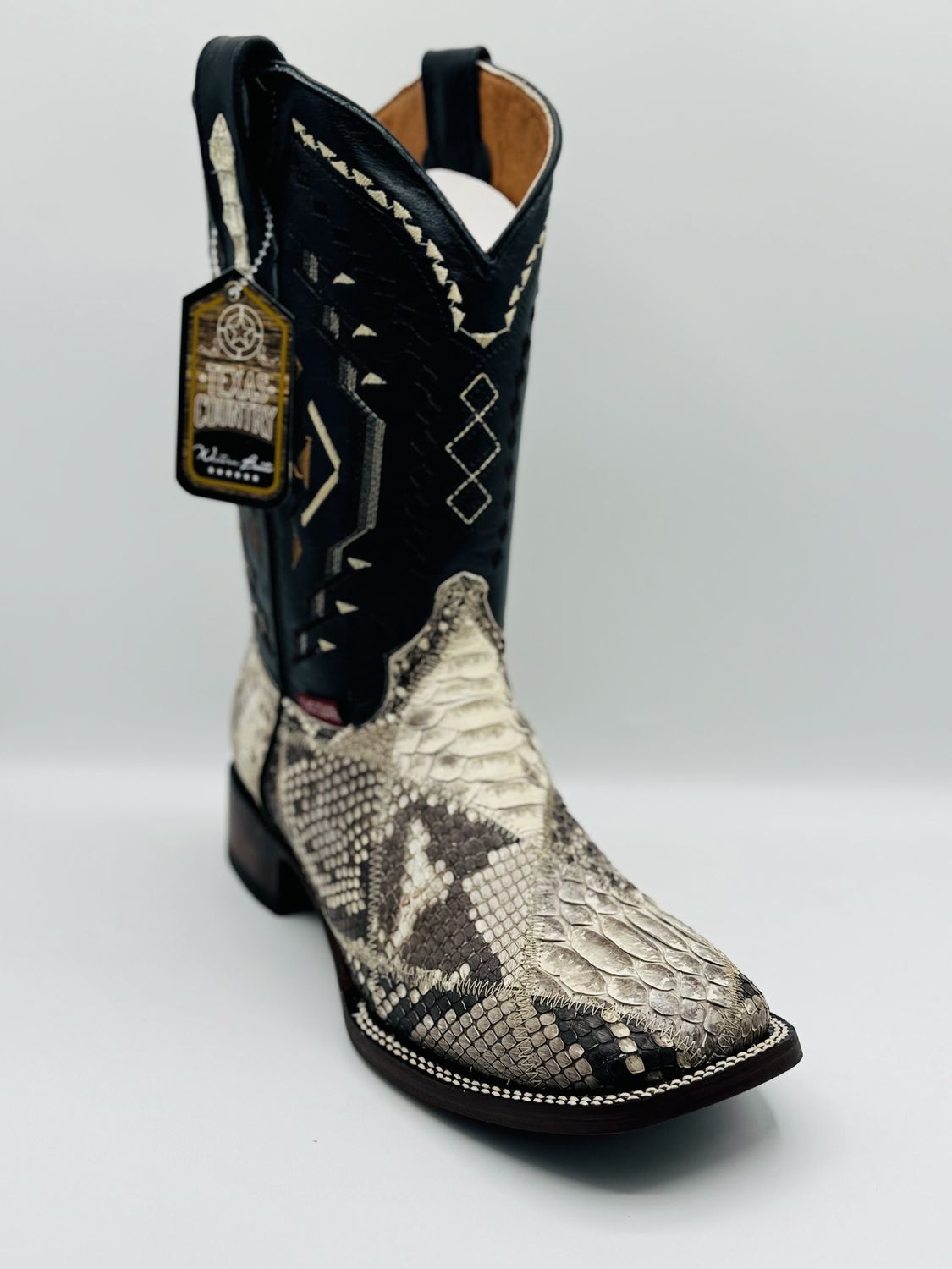 Bota Rombos Piton Natural Men&#39;s Boots Square Toe