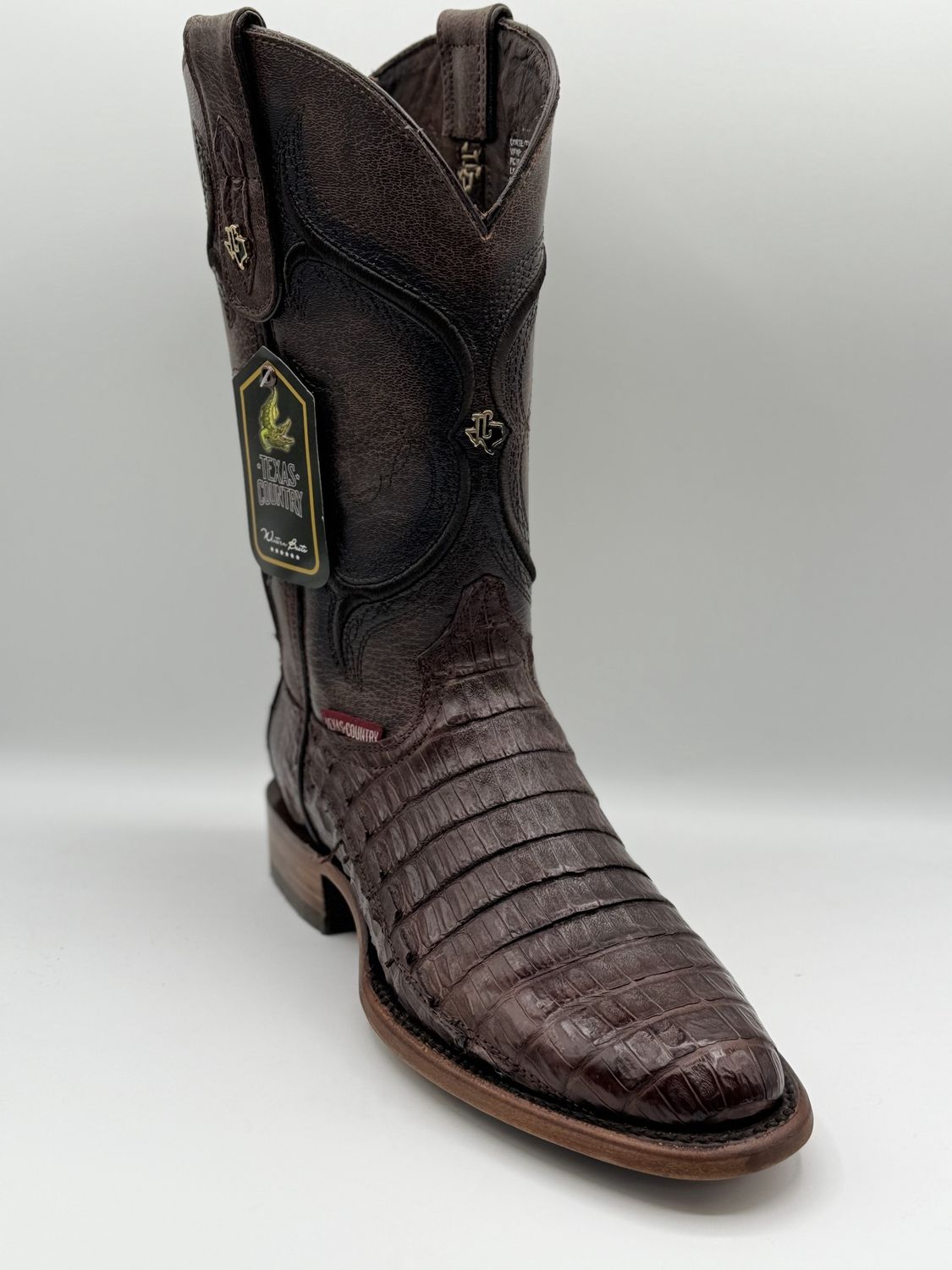 Lm81 Caiman Tail Dark Brown Round Toe