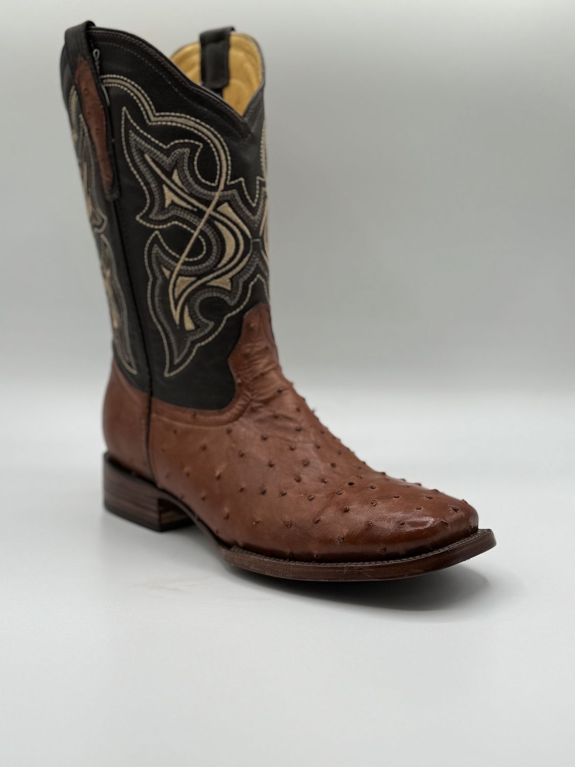 Ostrich Brandy Square Toe