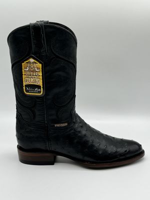 Ostrich Black Round Toe