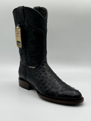 Ostrich Black Round Toe