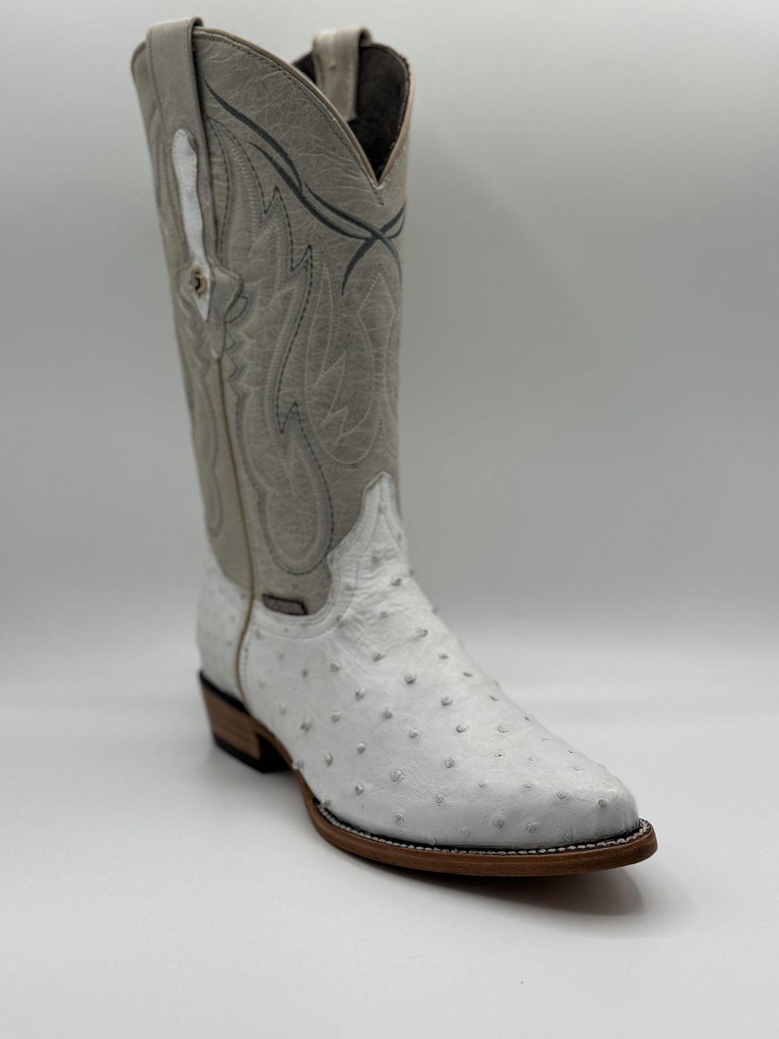 Ostrich White Snip Toe