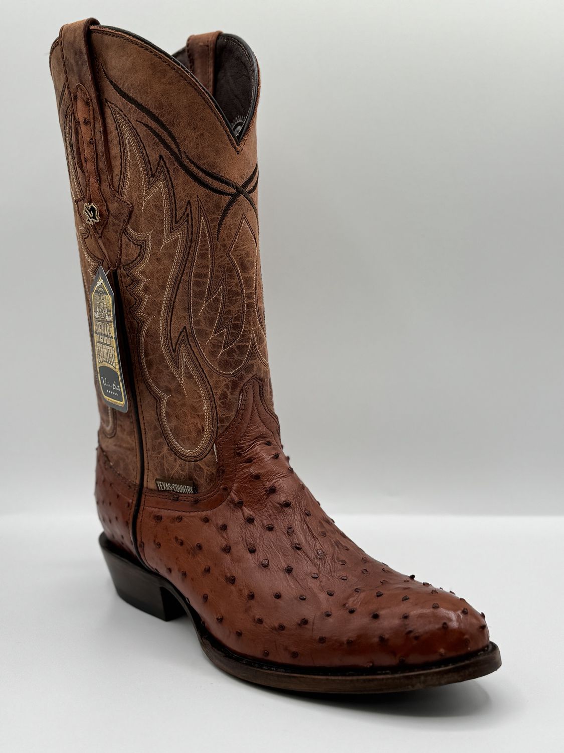 Ostrich Brandy Round Toe