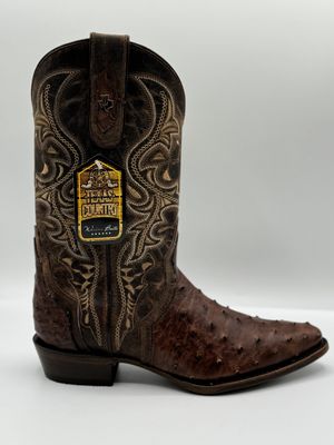 Ostrich Luka Dark Brown Snip Toe