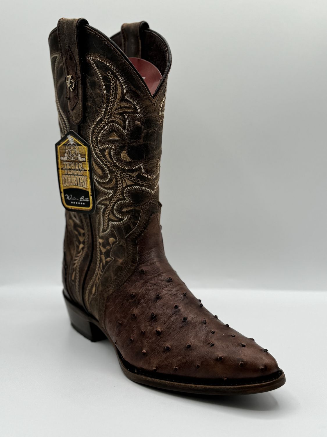 Ostrich Luka Dark Brown Snip Toe