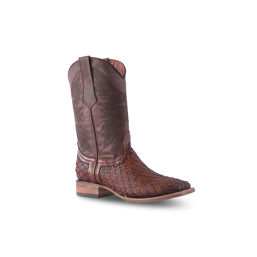 Men&#39;s Cognac Petatillo Boots Square Toe E679 Mestizo Cognac