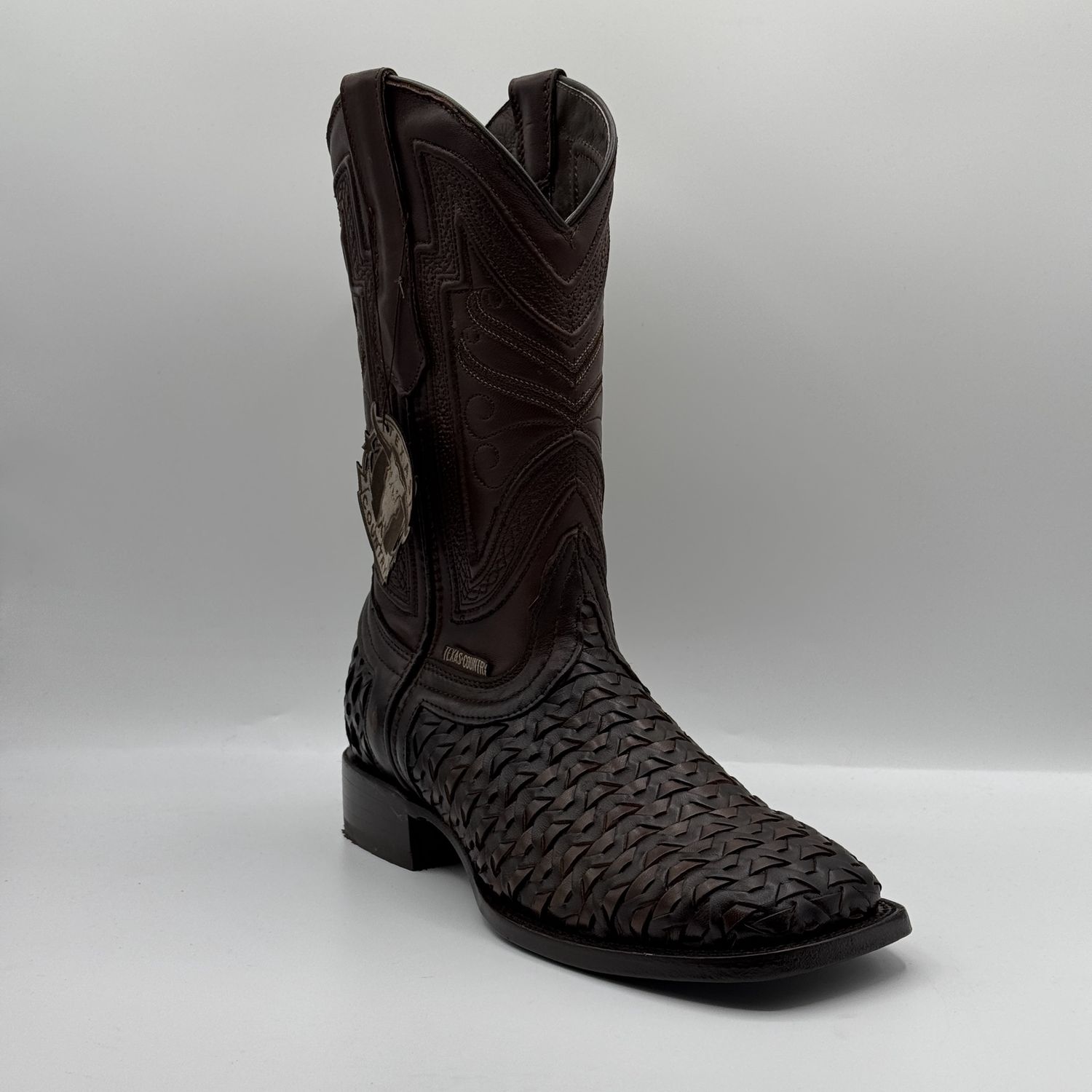 Men&#39;s Brown Petatillo Boots Square Toe E685 Bora Cafe