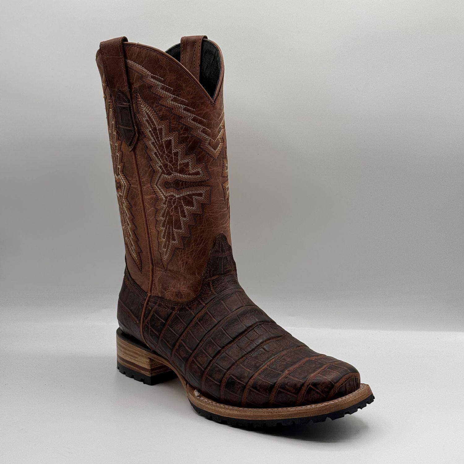 Men&#39;s Cognac Caiman Belly Rubber Sole E1419  Belly Cognac Rodeo