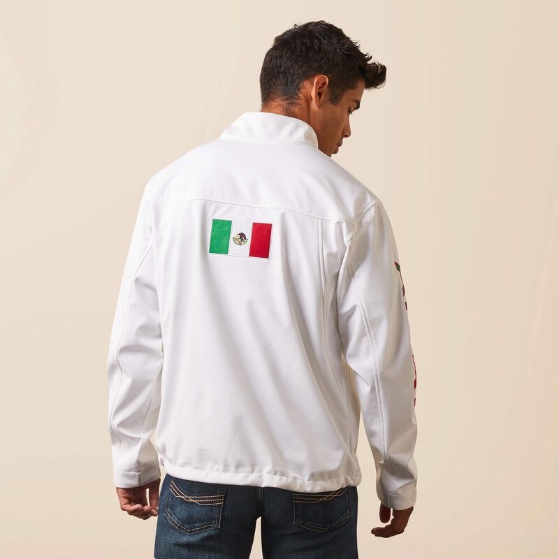 Ariat Men&#39;s New Team White Softshell Jacket 10039459