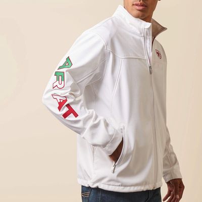 Ariat Men&#39;s New Team White Softshell Jacket 10039459