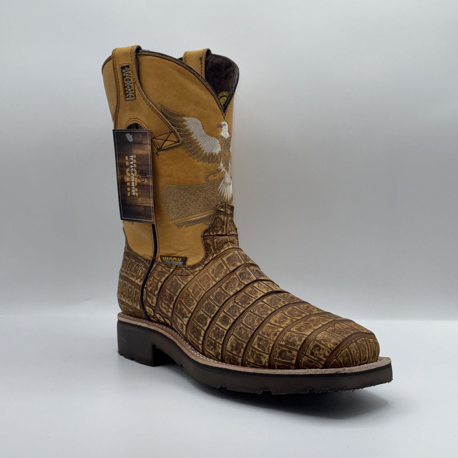 Work Boot Belly Rustico Mantequilla Steel Toe Work Tx W24 Doble Densidad