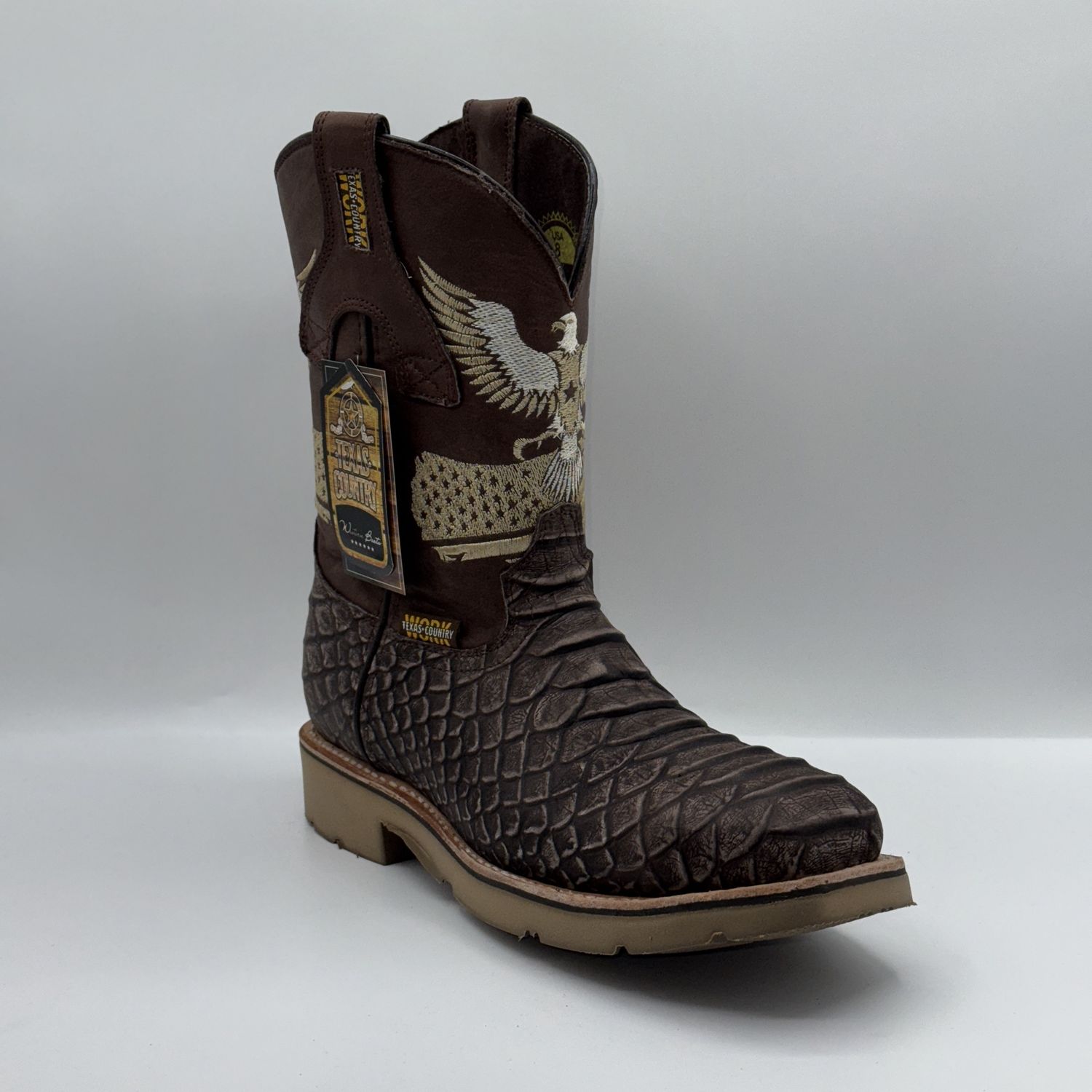 Work Boot Python Jumbo Rustico Choco Steel Toe Work Tx W26 Doble Densidad