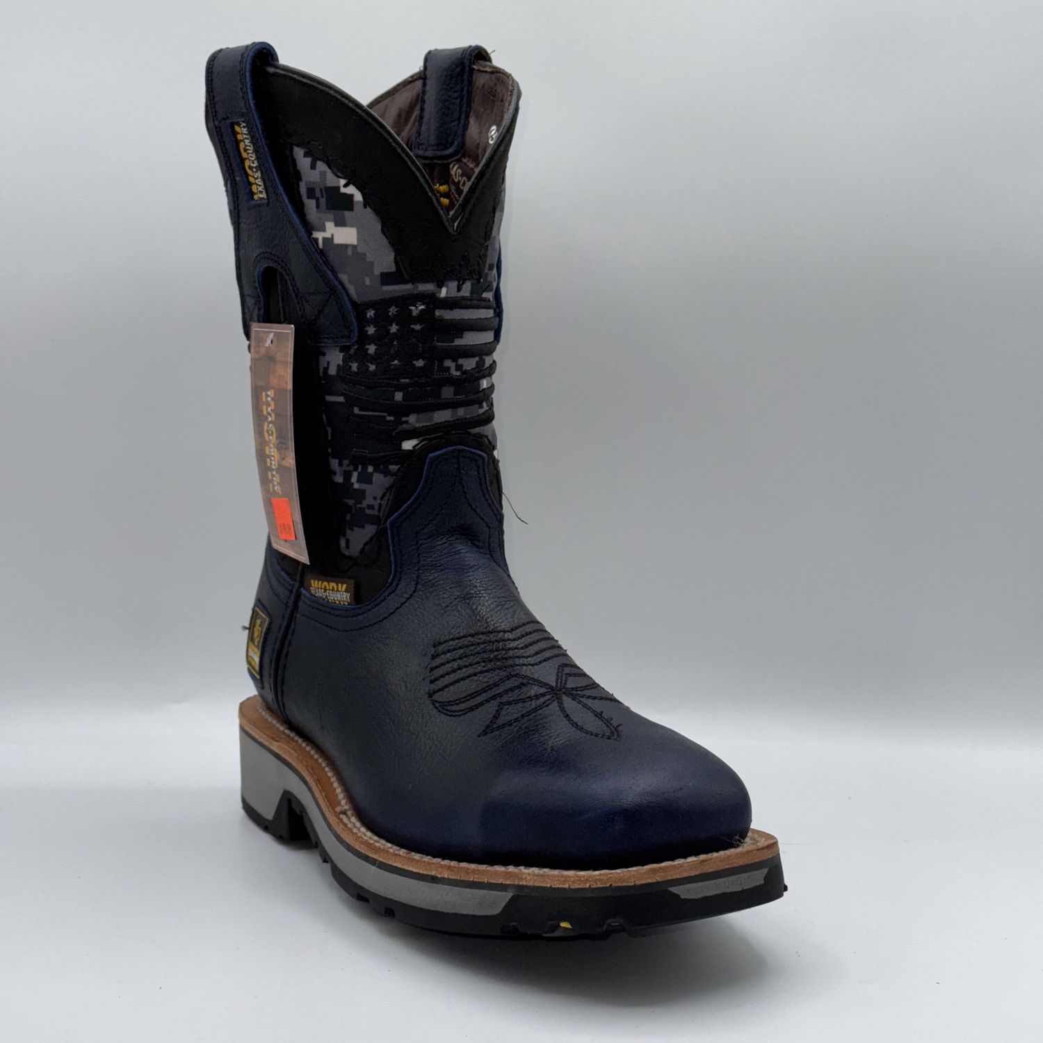 Work Boot Bawyno Azul Steel Toe Work Tx W31 Doble Densidad Negro