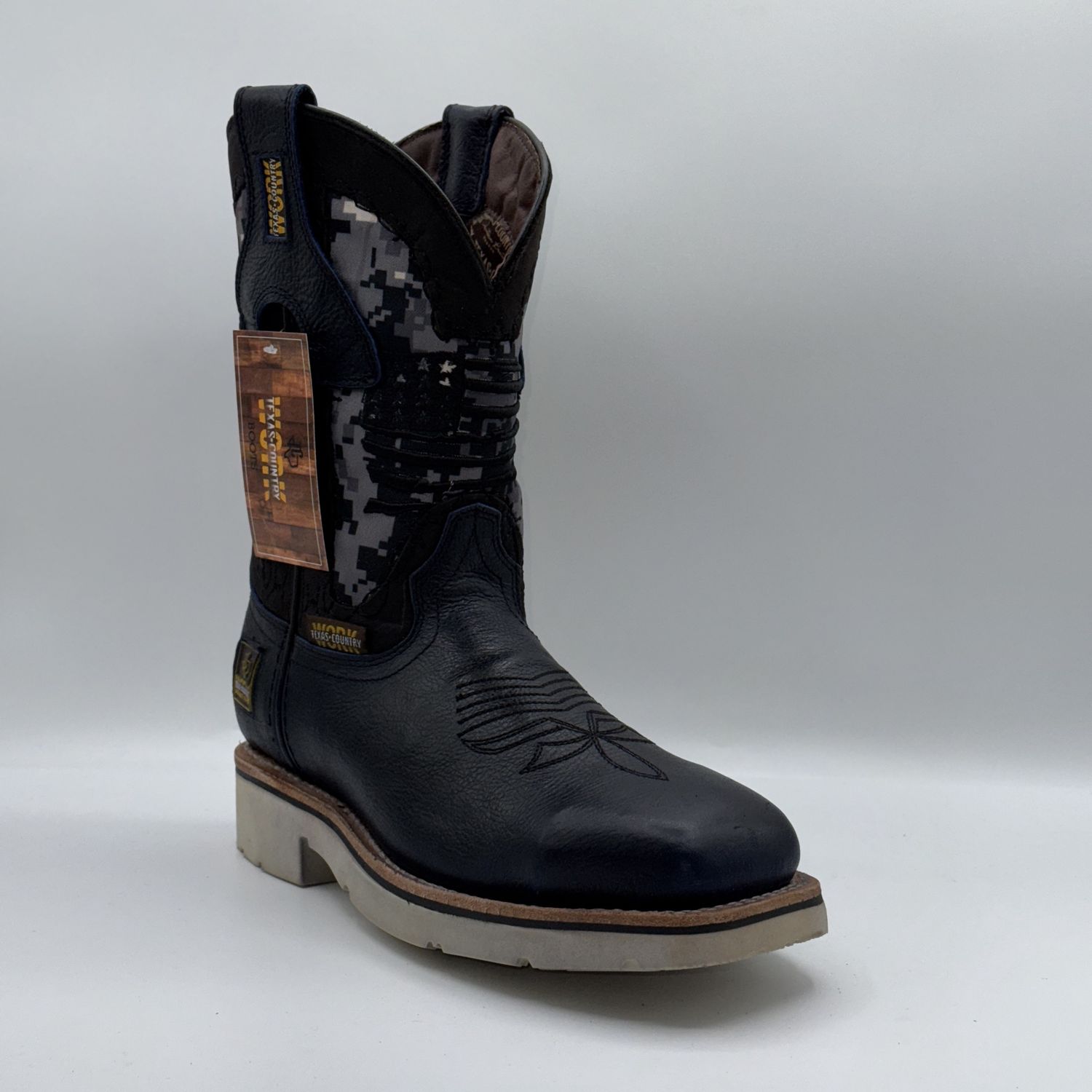 Work Boot Bawyno Azul Steel Toe Work Tx W31 Doble Densidad