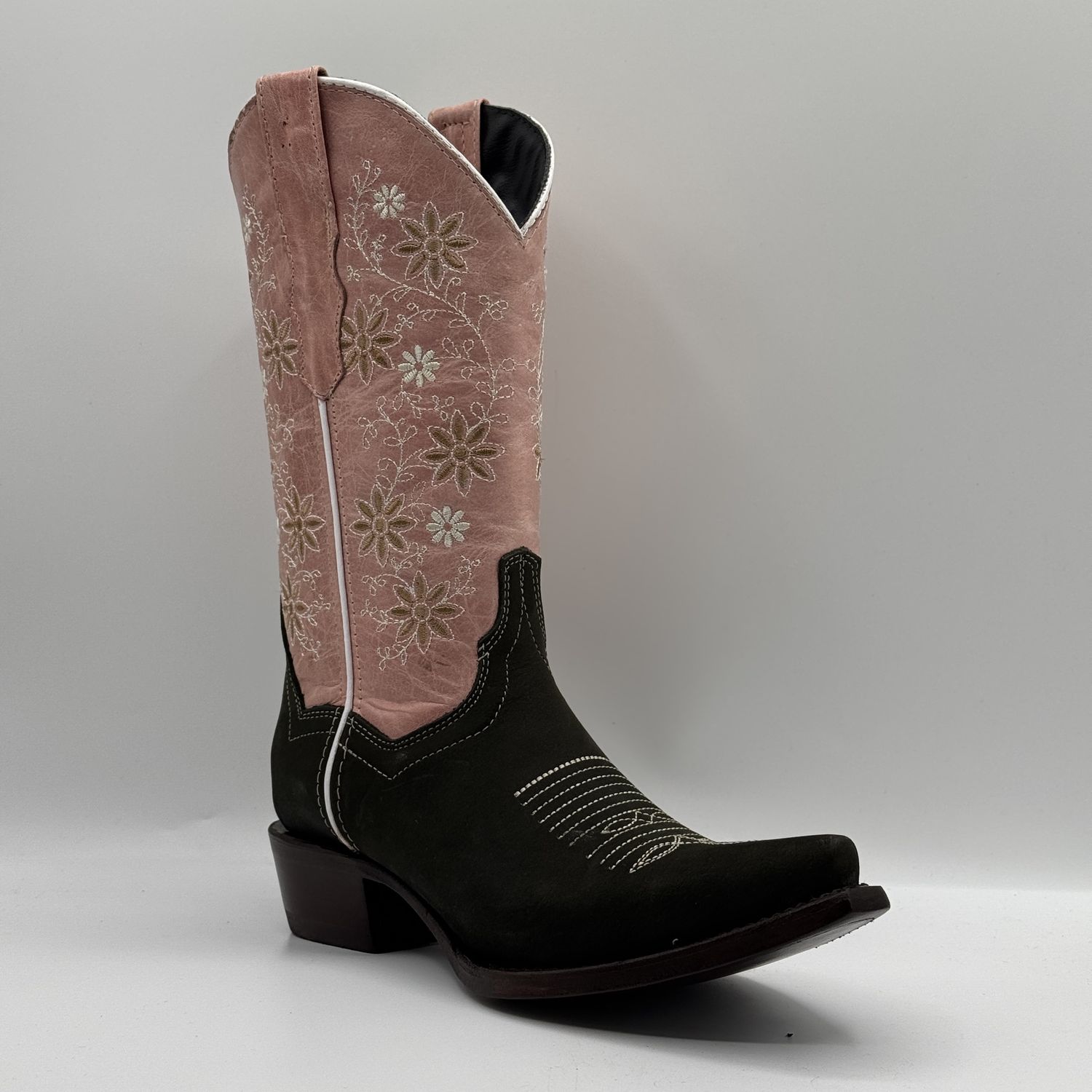 Texas Country Women&#39;s Western Boot Nobuck Baby Pink Retro E1306