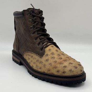 Exotic Men&#39;s Shoe Ostrich Antique E1329