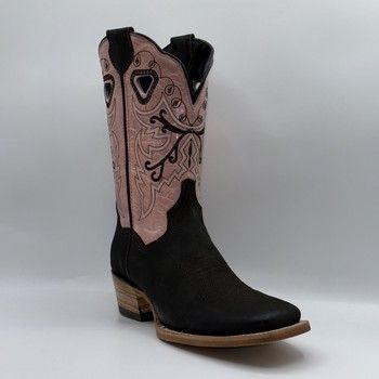 Texas Country Women&#39;s Western Boot Nobuck Pink H-59 E1302