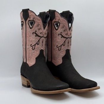 Texas Country Women&#39;s Western Boot Nobuck Pink H-59 E1302