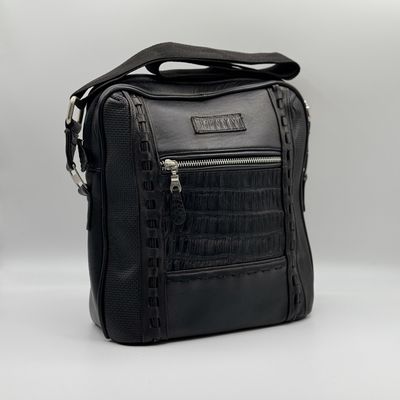 Caiman Black Unisex Exotic Bag E1342