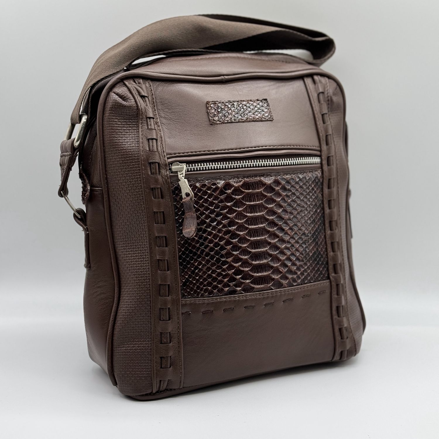 Brown Python Unisex Exotic Bag E1340