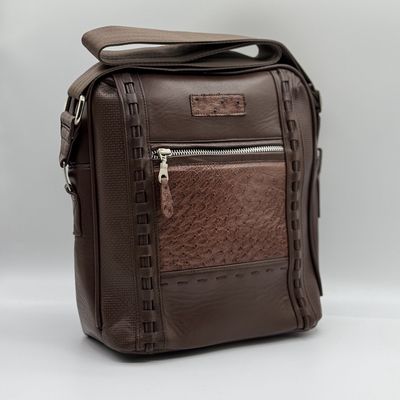 Ostrich Cognac Unisex Original Bag E1349