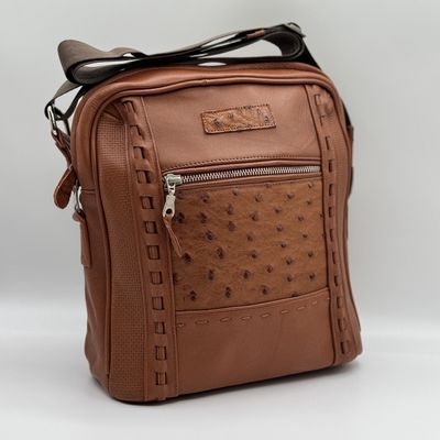 Ostrich Brandy Unisex Exotic Bag E1345