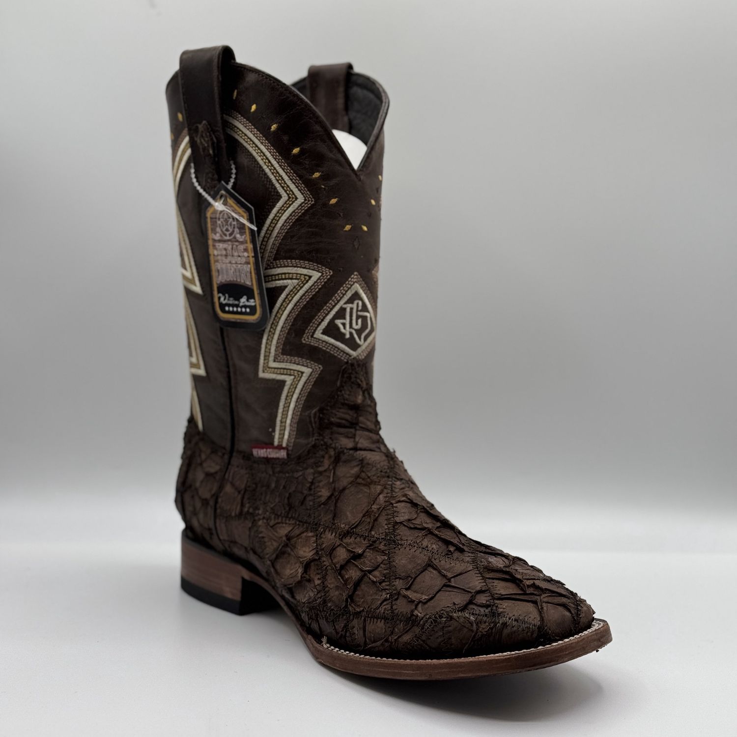 Bota Rombos Pescado Choco Men&#39;s Boots Square Toe