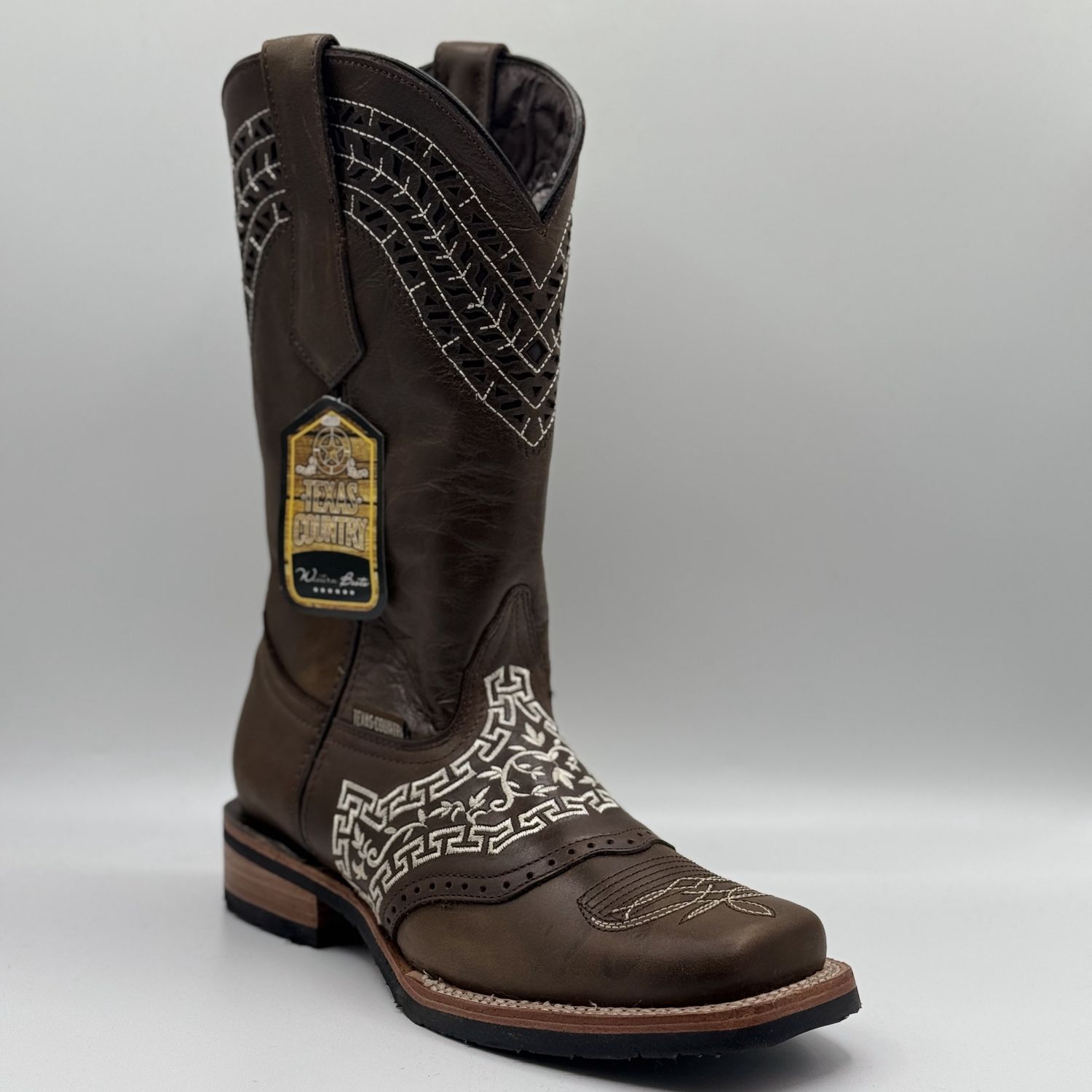 Men&#39;s Boots Fresno Choco Rubber Sole Rodeo E471