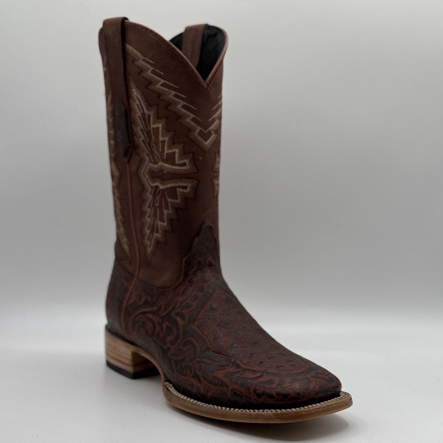 Men&#39;s Boots Avestruz Cincelado Cognaç 501-N E1728